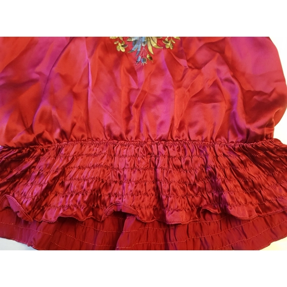 Arden B Luxe Silk Red Cami Top - Picture 4 of 12